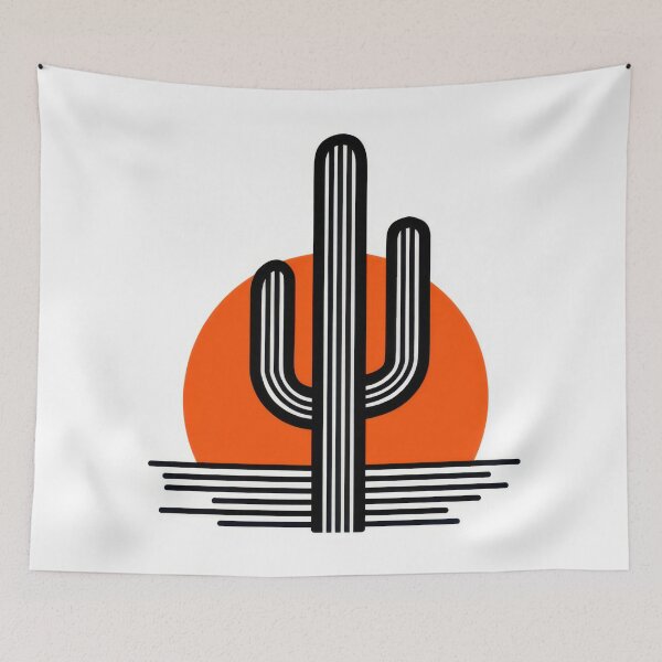 Item preview, Cactus silhouette with sun backdrop designed and sold by anytka.