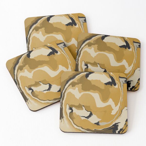 Item preview, Retro vintage love abstract design in beige, gold and brown designed and sold by Susanna Schorr.