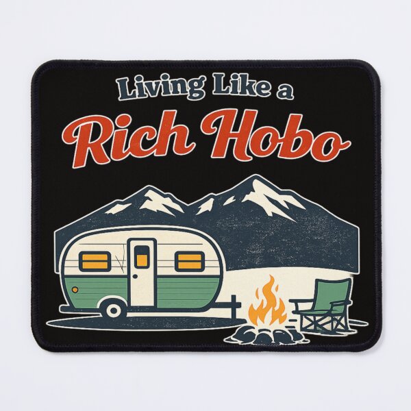 Item preview, Living Like a Rich Hobo – Funny Camping T-Shirt | Van Life Camper Design designed and sold by artbylee01.