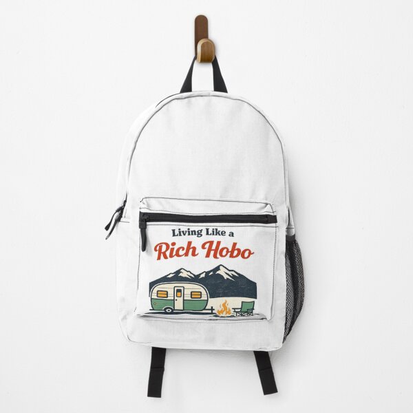 Item preview, Living Like a Rich Hobo – Funny Camping T-Shirt | Van Life Camper Design designed and sold by artbylee01.