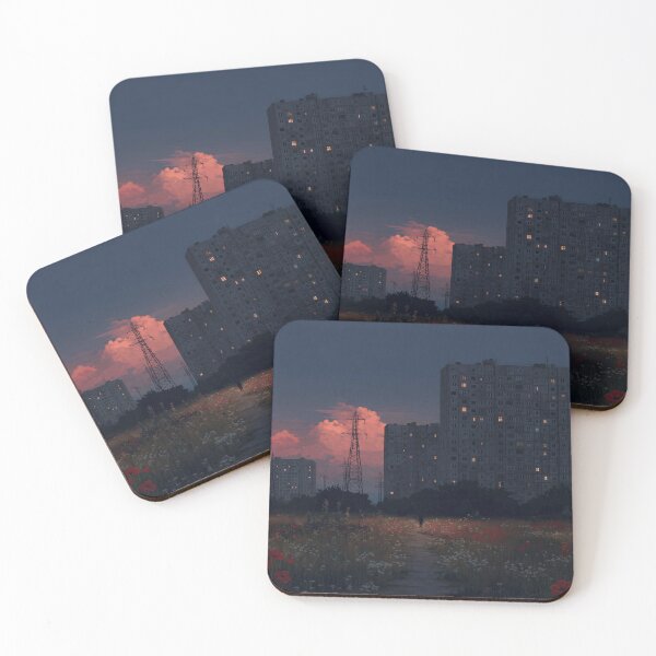 Item preview, Midnight Poppies Brutalist Pixelscape designed and sold by hub..