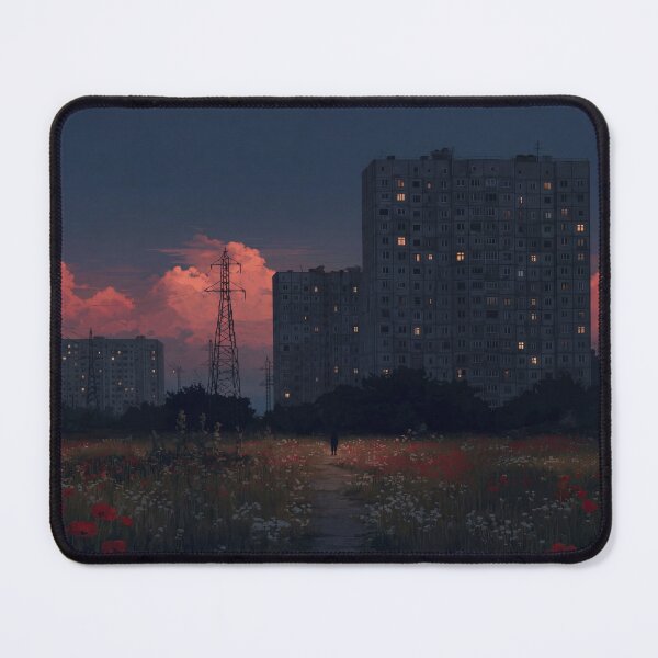Item preview, Midnight Poppies Brutalist Pixelscape designed and sold by hub..