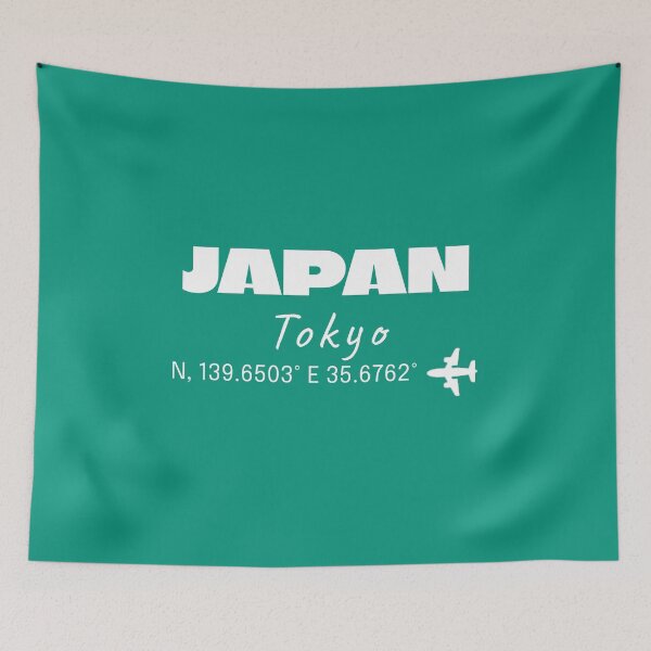 Item preview, Tokyo Japan Coordinates Minimal Travel Design-white text designed and sold by Soft Strength Studio.