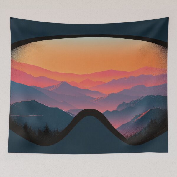 Item preview, Sunset over mountains in goggles designed and sold by anytka.