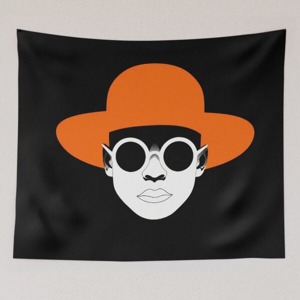 Item preview, Colorful face with hat and glasses designed and sold by anytka.