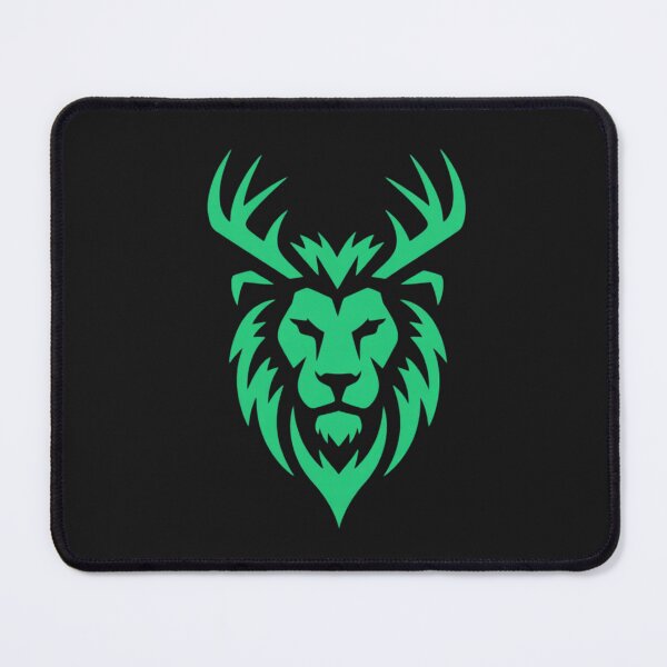 Item preview, lion head logo with razor-sharp geometric antler designed and sold by 123ks.