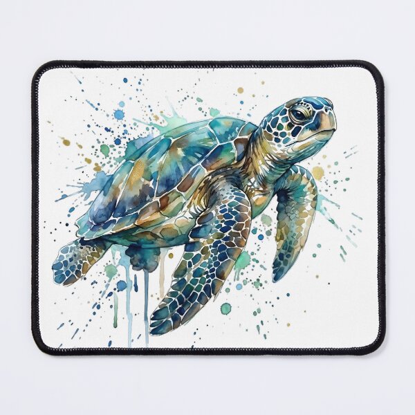 Item preview, Sea Turtle Watercolor Splash – Colorful Ocean Life Artistic Design designed and sold by ArcticFoxStudio.