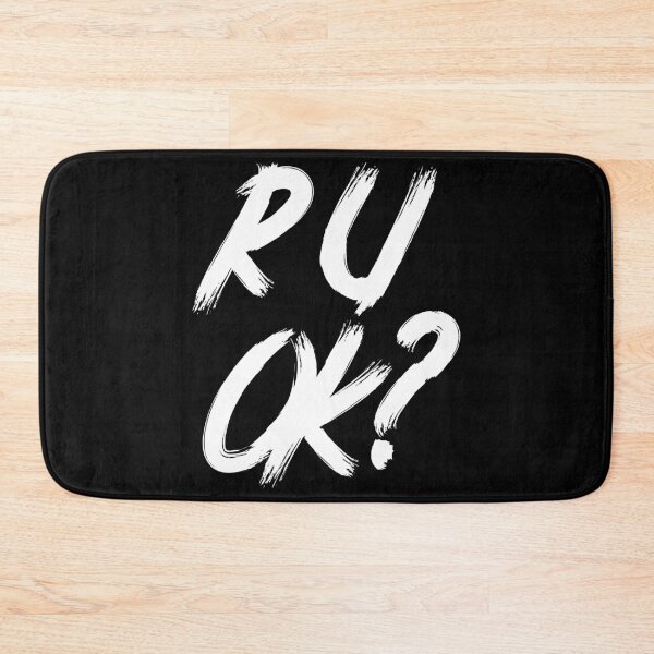 Item preview, Distressed Brush Script R U OK? Mental Health Design designed and sold by Vision Crafted.