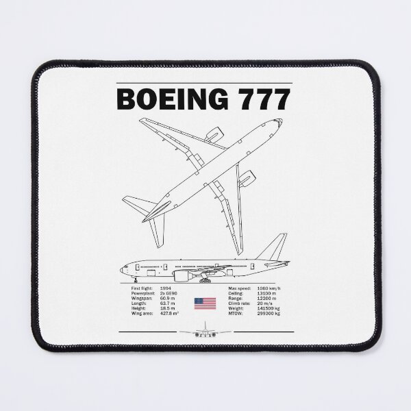 Item preview, Boeing 777 Aircraft Blueprint – Aviation Engineer & Pilot Gift Shirt designed and sold by Justinian Matieu.