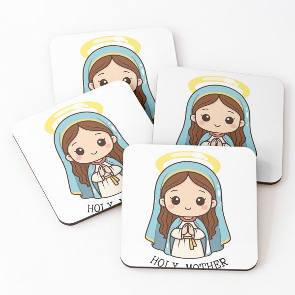 Item preview, Cute Chibi Holy Mother Blessed Virgin Mary designed and sold by FaithWayStudio.