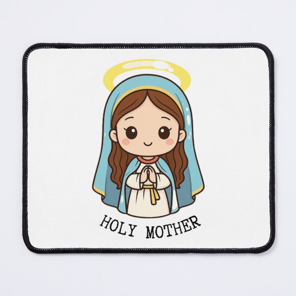 Item preview, Cute Chibi Holy Mother Blessed Virgin Mary designed and sold by FaithWayStudio.