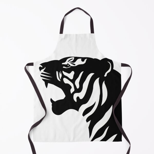 Item preview, Tiger roaring in black silhouette designed and sold by anytka.