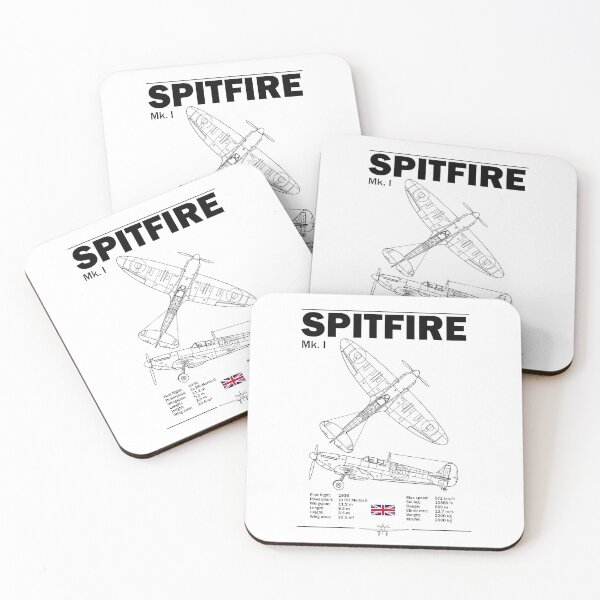 Artikelvorschau, Supermarine Spitfire Mk.I Bauplan-Poster entworfen und verkauft von Justinian Matieu.