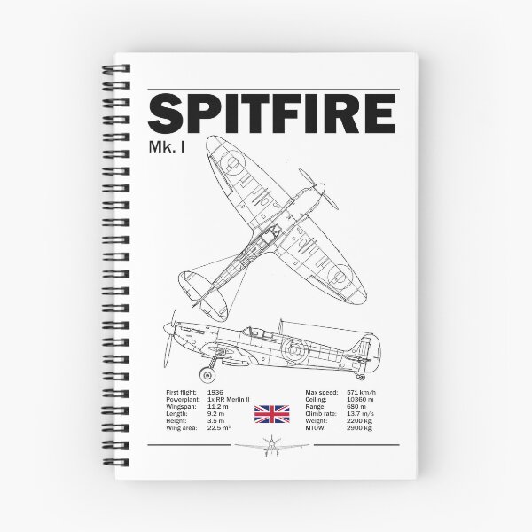 Item preview, Supermarine Spitfire Mk.I Blueprint Poster designed and sold by Justinian Matieu.
