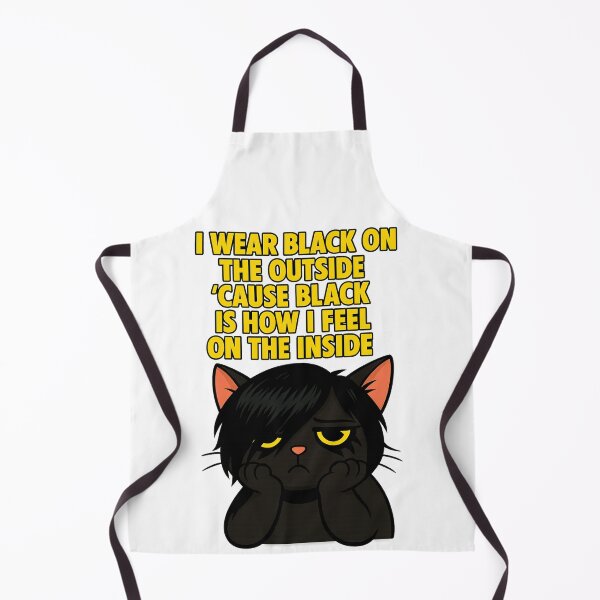 Item preview, Sad Emo Black Cat Cartoon – Unlovable The Smiths Inspired – I Wear Black On The Outside ‘Cause Black Is How I Feel On The Inside – Funny Depressed Cat designed and sold by Donsean22.