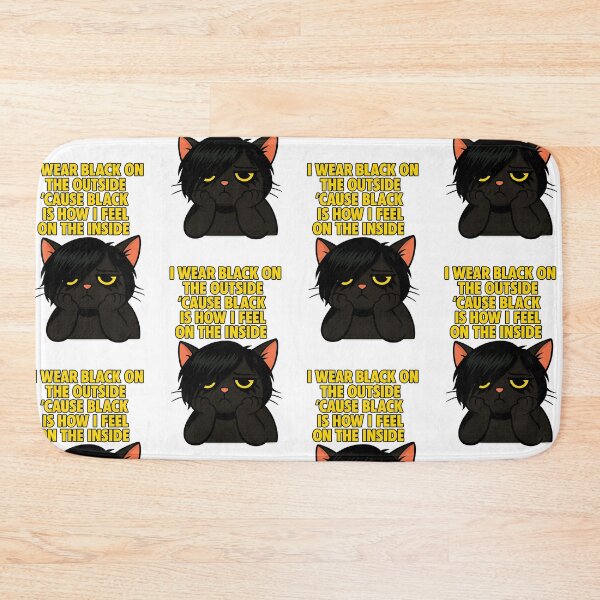 Item preview, Sad Emo Black Cat Cartoon – Unlovable The Smiths Inspired – I Wear Black On The Outside ‘Cause Black Is How I Feel On The Inside – Funny Depressed Cat designed and sold by Donsean22.