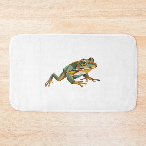 Item preview, Geometric Frog Sticker – Polygonal Art Sticker for Nature Lovers designed and sold by bsbd-action.