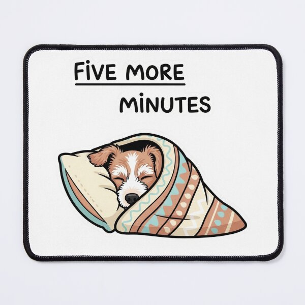 Item preview, Sleepy Dog Five More Minutes Sticker – Cute Cozy Funny Meme designed and sold by MongOficial.