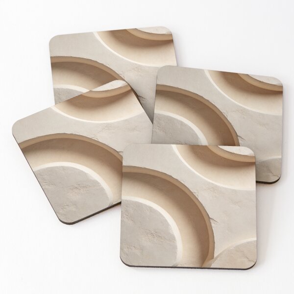 Item preview, Minimalist 3D Abstract Neutral Wall Art – Beige Organic Shapes Decor designed and sold by QuietCanvasArtworks.