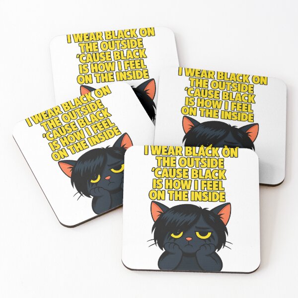 Item preview, Sad Emo Black Cat Cartoon – Unlovable The Smiths Inspired – I Wear Black On The Outside ‘Cause Black Is How I Feel On The Inside designed and sold by Donsean22.