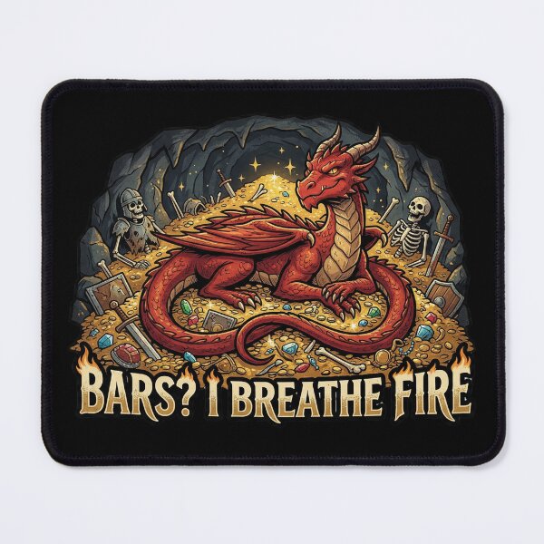 Item preview, Bars? I Breathe Fire. Humorous RPG Dragon Problems designed and sold by Bunglethorpe.