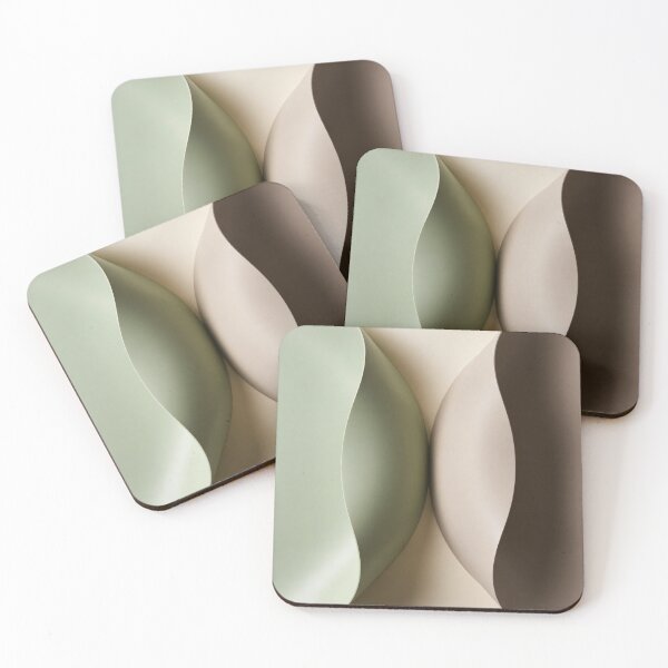 Item preview, Sage Green & Greige Minimalist Abstract Aesthetic Organic Design designed and sold by QuietCanvasArtworks.