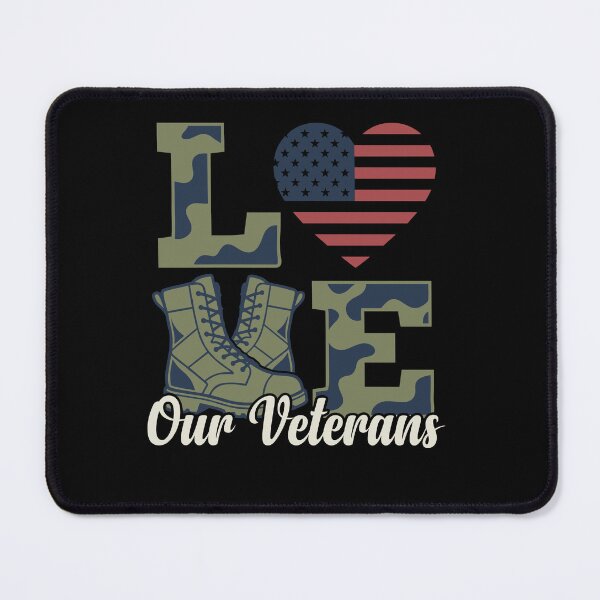 Item preview, Love Our Veterans Day Proud Military American Flag designed and sold by Dressed For Duty.