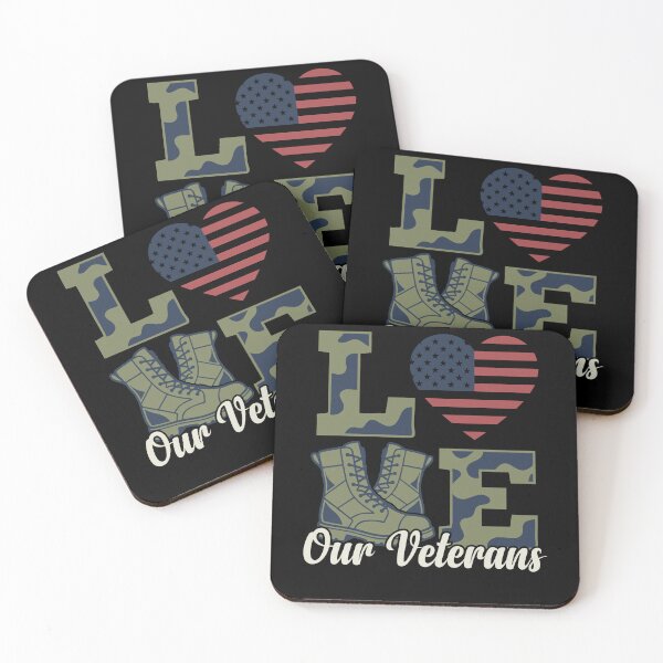Item preview, Love Our Veterans Day Proud Military American Flag designed and sold by Dressed For  Duty.