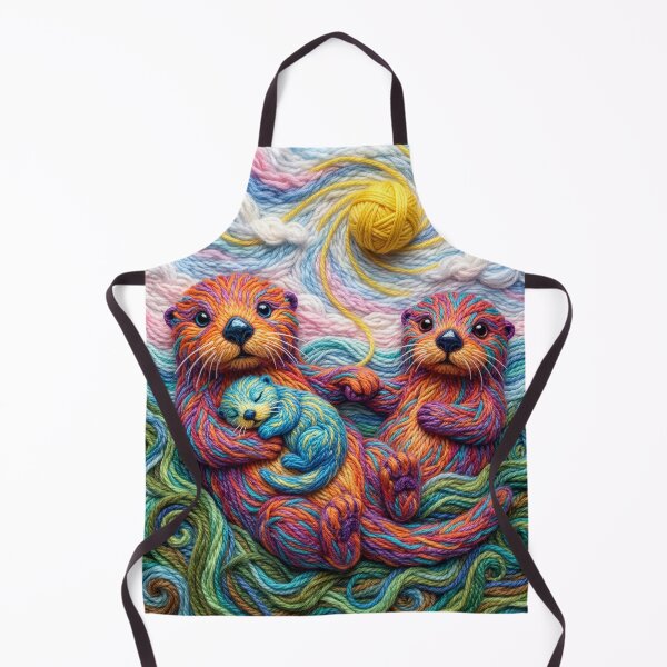 Item preview, Yarn Otters Float in Yarn Kelp Patch designed and sold by Tridentulus.