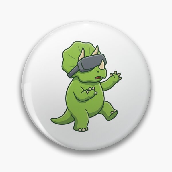 Item preview, Cute Triceratops Dinosaur Playing in VR designed and sold by Kvarny.