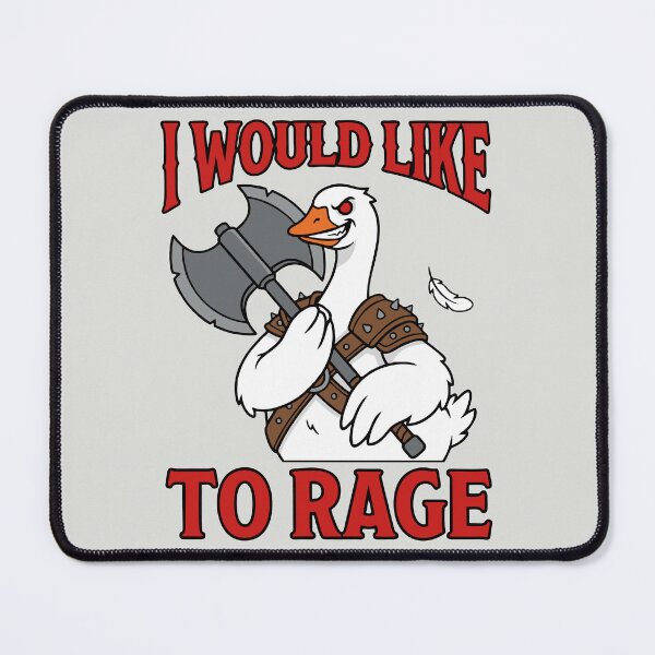 Item preview, I Would Like To Rage - Funny RPG Barbarian Goose designed and sold by DigitalGlade.