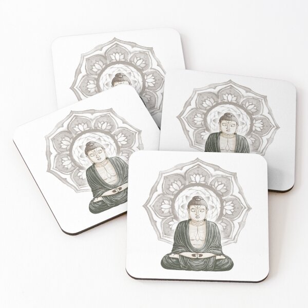 Item preview, Buddha Padma Watercolor - Fawn Earth Pine - Earth Halo designed and sold by Irene Estelle.