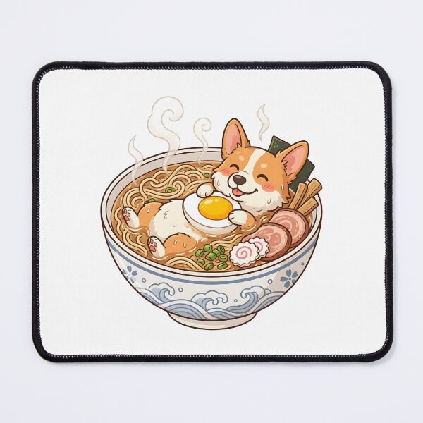 Item preview, Cute Corgi Relaxing in a Ramen Bowl designed and sold by Kvarny.