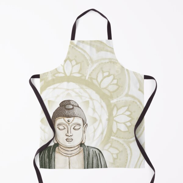 Item preview, Buddha Padma Watercolor - Fawn Earth Pine - Gold Halo designed and sold by Irene Estelle.