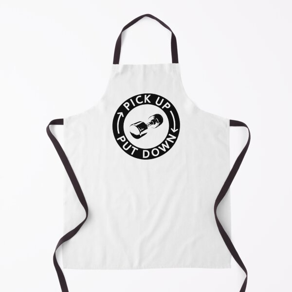 Item preview, Pick up, put down, circle logo, black designed and sold by FitnessPotato.