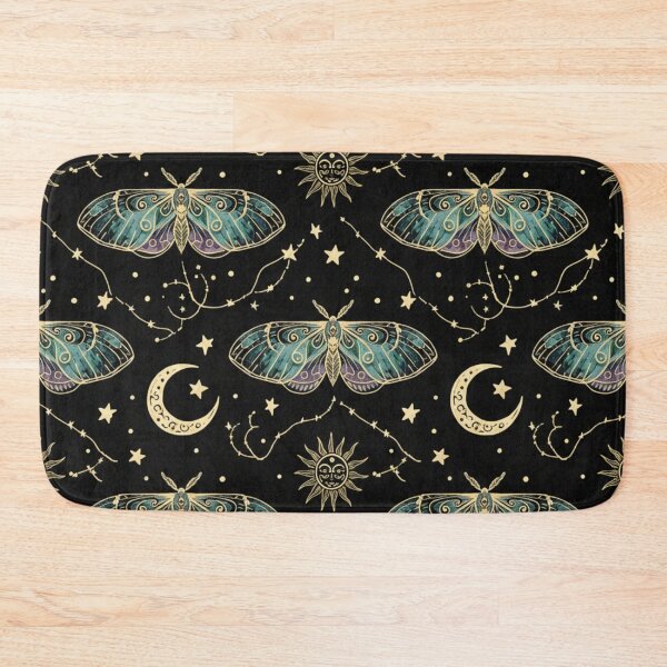 Item preview, Celestial Lunar Moth Seamless Pattern, Boho Moon and Stars Wallpaper Print, Mystical Night Sky Surface Design designed and sold by SezzyDesigns.