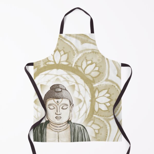 Item preview, Buddha Padma Watercolor - Fawn Earth Pine - Ochre Halo designed and sold by Irene Estelle.