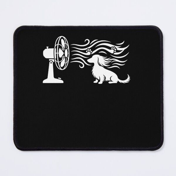 Item preview, Funny Long haired Dachshund Dog with Fan Doxie Wiener Breed designed and sold by Dressed For Duty.