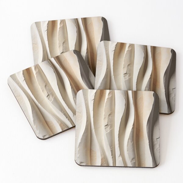 Item preview, Textured Plaster Abstract Aesthetic – Neutral Minimalist Vertical Design designed and sold by QuietCanvasArtworks.