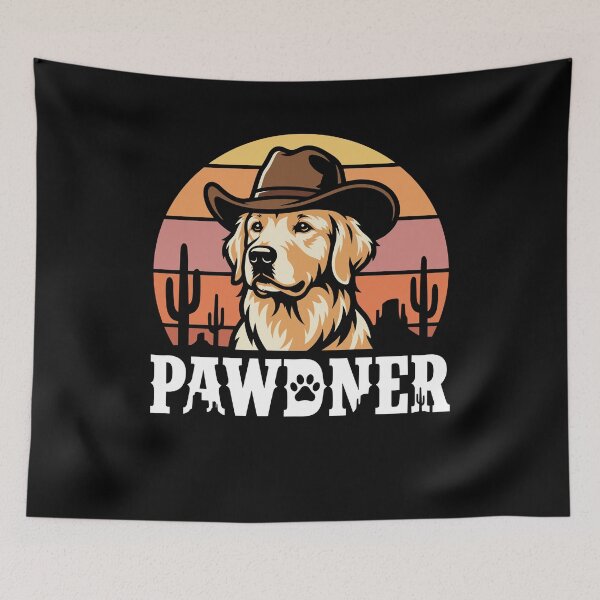 Item preview, Pawdner Cowboy Hat Western Golden Retriever Dog Mom designed and sold by Dressed For  Duty.