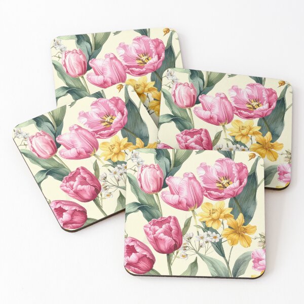 Item preview, Pink Tulip Floral Pattern Soft Spring designed and sold by Rutvain.