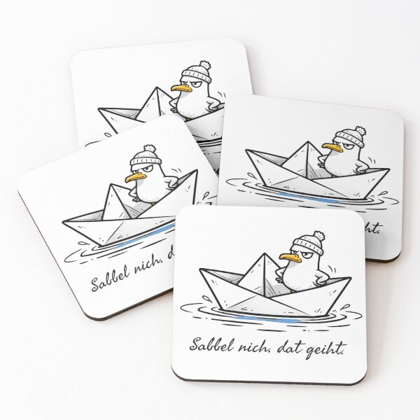 Item preview, Seagull Low German saying Paper boat designed and sold by FrechZeug.