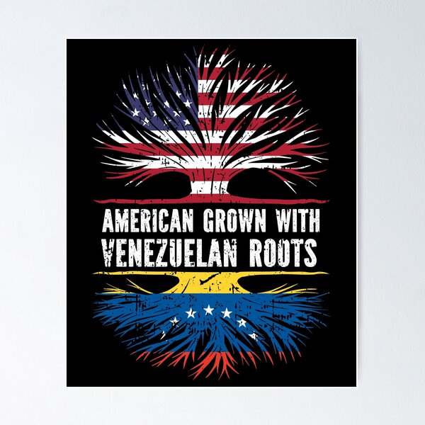 Item preview, American Grown with Venezuelan Roots USA Flag designed and sold by CosmoKitsch.