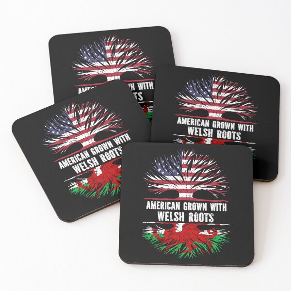 Item preview, American Grown with Welsh Roots USA Flag designed and sold by CosmoKitsch.