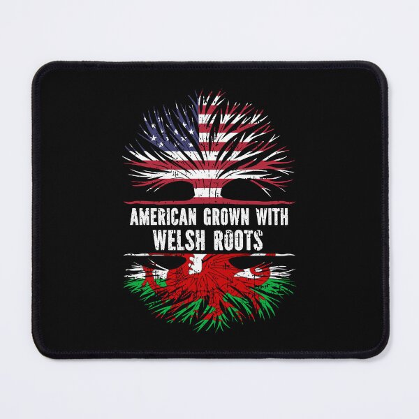 Item preview, American Grown with Welsh Roots USA Flag designed and sold by CosmoKitsch.