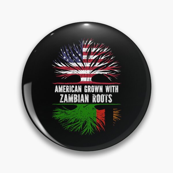 Item preview, American Grown with Zambian Roots USA Flag designed and sold by CosmoKitsch.