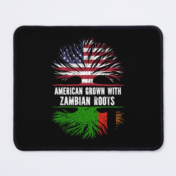 Item preview, American Grown with Zambian Roots USA Flag designed and sold by CosmoKitsch.