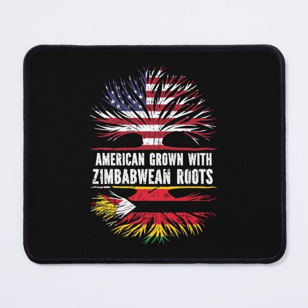 Item preview, American Grown with Zimbabwean Roots USA Flag designed and sold by CosmoKitsch.