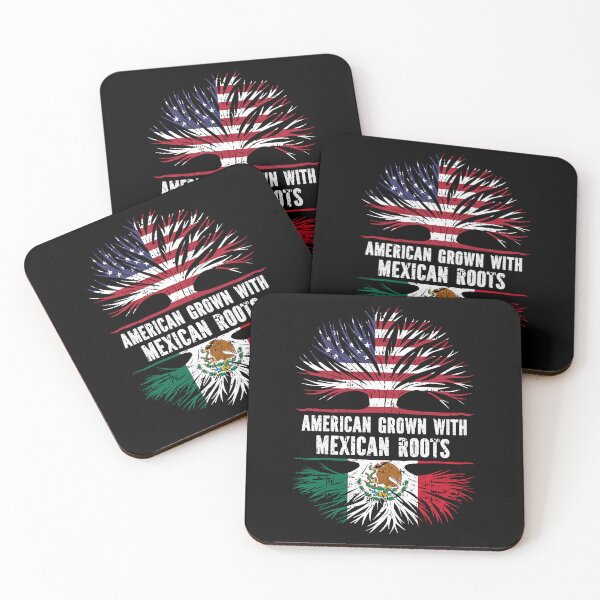 Item preview, American Grown with Mexican Roots USA Flag designed and sold by CosmoKitsch.