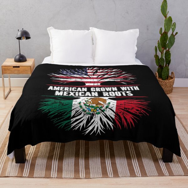 Item preview, American Grown with Mexican Roots USA Flag designed and sold by CosmoKitsch.